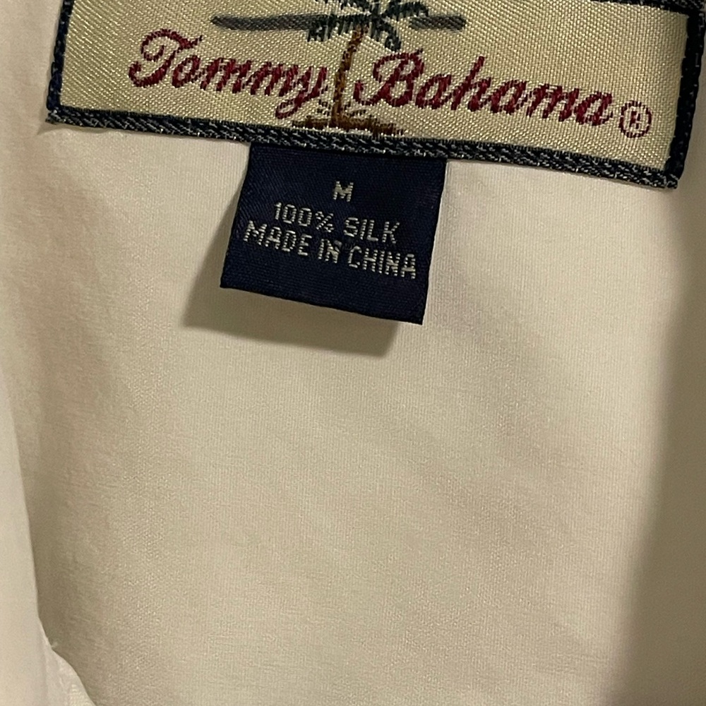Tommy Bahama Men's Cream Button Down Shirt - Picture 3 of 5